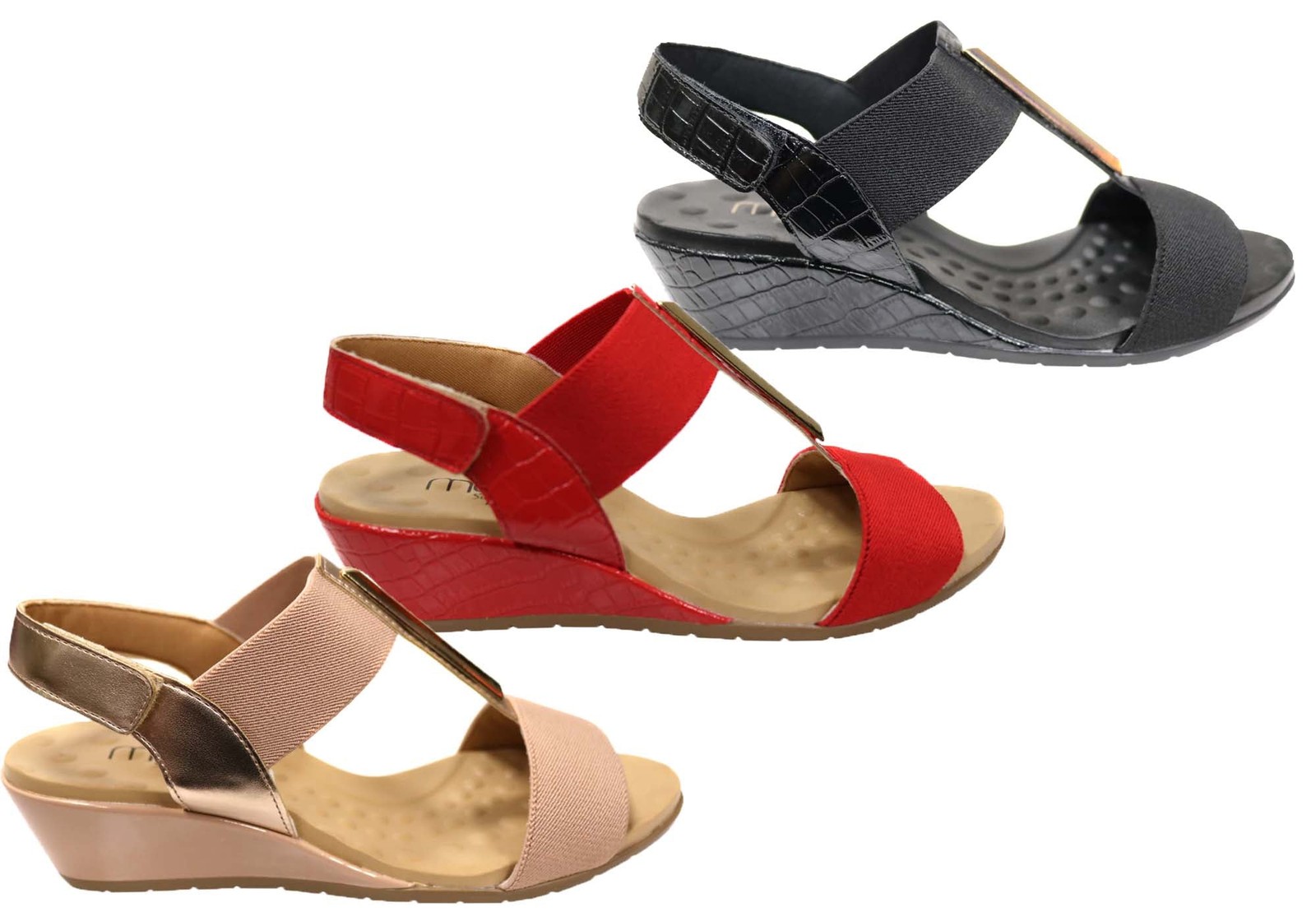Malu Supercomfort Bonita Womens Wedge Sandals Comfortable Made in Brazil