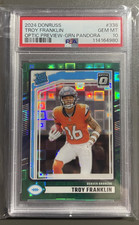 2024 DONRUSS OPTIC PREVIEW-GREEN PANDORA #338 TROY FRANKLIN RC /25 PSA 10 -POP 2