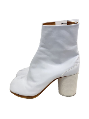 Maison Margiela Tabi Boots White Leather Split-Toe Women's Shoes