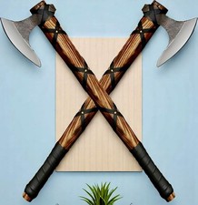 2 pcs Viking Axe of Ragnar Lothbrok Norse Viking Axe Sharp Blade Hunting Axe