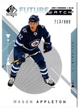 2018-19 Upper Deck SP Authentic Future Watch MASON APPLETON 237 #/999 Jets UD RC