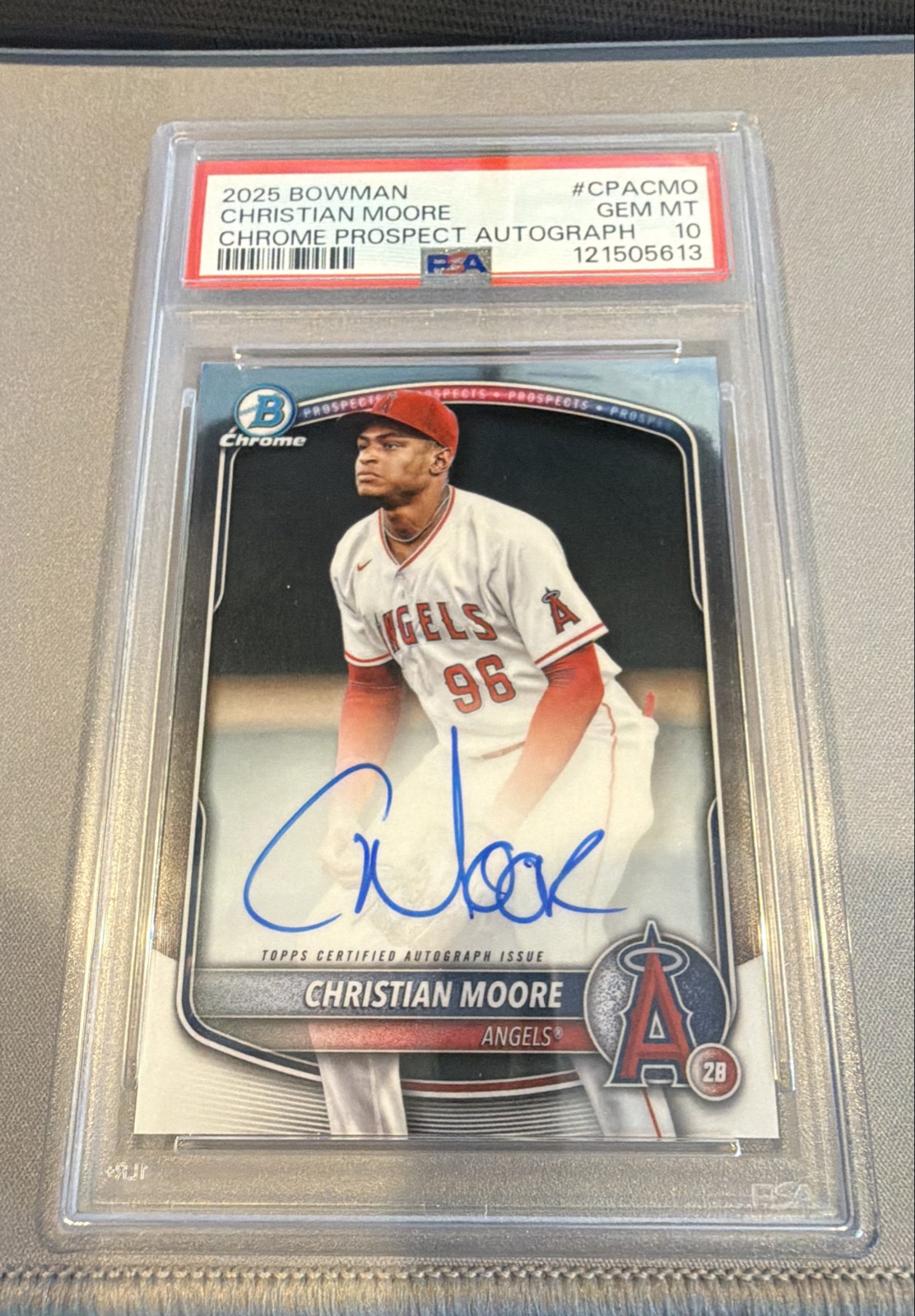 2025 Bowman - Chrome Prospect Autographs Christian Moore #CPA-CMO (AU, RC)