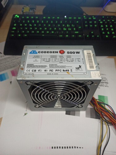 alimentatore pc desktop power supply atx 2.03 codegen 500w rhos - Foto 1 di 8