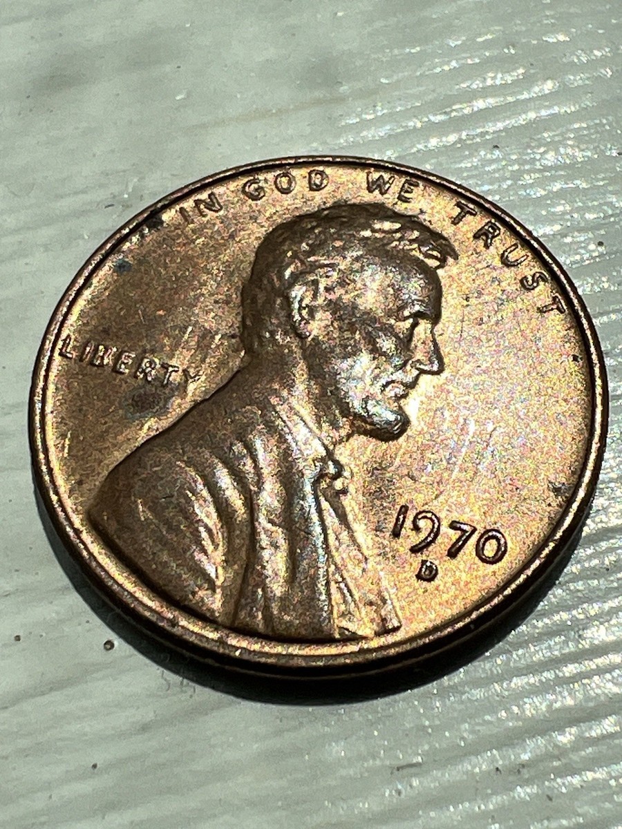 1970 D Penny Error, Die Clash And Double Die On Both Sides. 3.1
