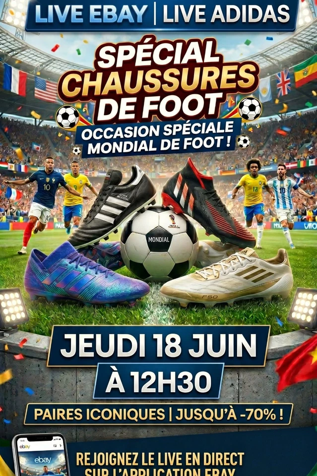 🔥 ADIDAS EXCLUSIF —Spécial chaussures de foot- PDD à -70% du prix Retail