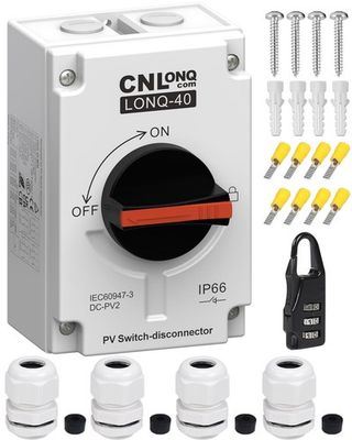 #ad #ad CNLONQ Solar PV Disconnect Switch 32A DC1500V Rapid Shutoff Isolator Switch 4... $44.32