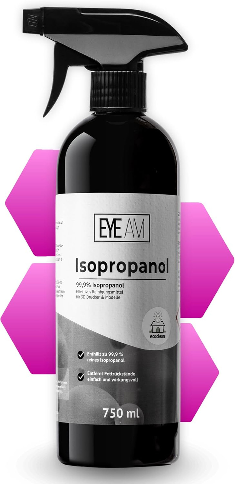 Isopropanol IPA 99,9% – Effektives Reinigungsmittel Für 3D Drucker & Modelle (75