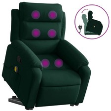 Electric Stand Up Massage Recliner Chair in Dark Green, Dark Gray  Light Gray V