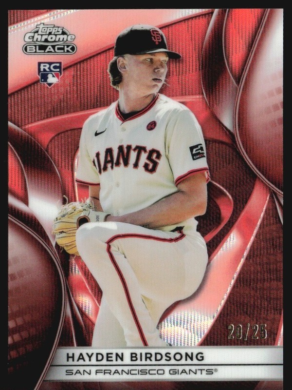 2025 Topps Chrome Black Orange Wave 20/25 Hayden Birdsong Rookie #24 BG6