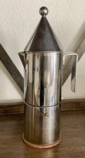 Alessi La Conica Inox 18/10 Stainless Steel Espresso Coffee Maker Made in Italy