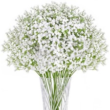 11 PCS 21 Inch Babys Breath Artificial Flowers Real Touch Gypsophila Bouquet