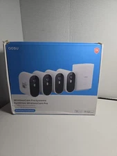 AOSU C6P2AH11 4 Piece Kit Security Cameras Wireless Outdoor Home System-Open Box