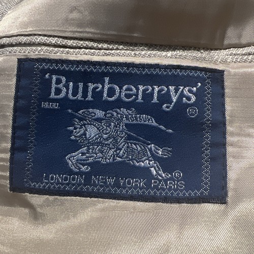 Burberrys Blazer 100% Pure Silk Beige Tweed Windowpane No size See Description - Picture 9 of 12