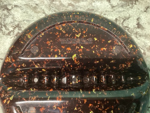 Vtg DALE CHEMICAL No 99 Plastic 9 Slot Brown W Splatter Drip 7 1/4” Ashtray - Picture 5 of 7