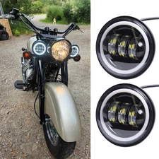 2x 4.5'' Motorcycle LED Fog Passing Lights Driving Lamps For Indian Chieftain