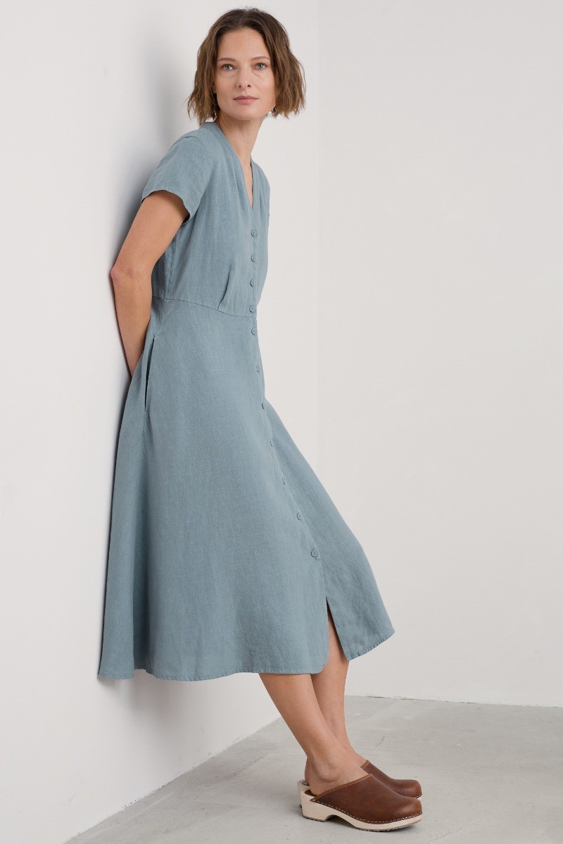 Seasalt Women's Carved Wood Dress Hail