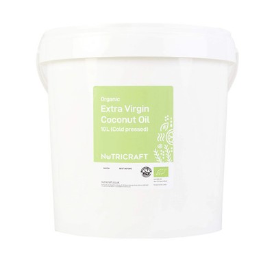 NutriCraft Bio Natives kaltgepresstes Kokosöl Extra - 10L Eimer für Großpackung,