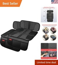 Easy-Clean Car Seat Protector with Thick Padding and Storage - Universal Fit