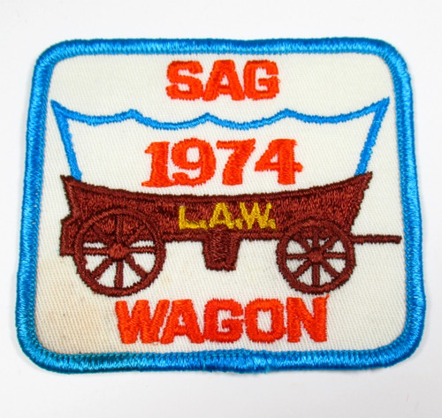 League of American Wheelmen SAG Wagon 1974 Patch Covered Wagon