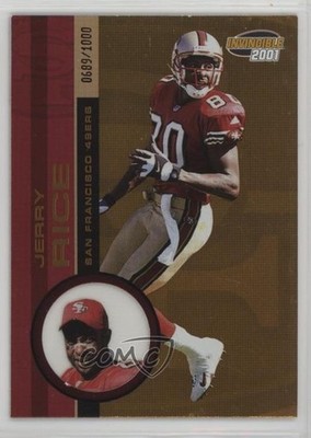 2001 Pacific Invincible 689/1000 Jerry Rice #218 HOF o7m