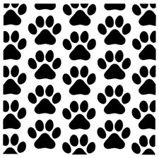 Really Great Stencils, Pawprints 3 Stencil, 6x6", Toe Beans, Dogs, Puppy, Paws