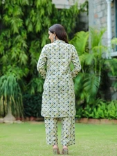 Gosriki Women'S Rayon Blend Printed Ethnic Co-Ord Set (Ays Beige-Vks02-Gs_M_B...