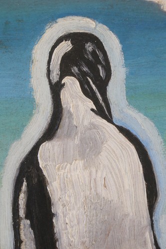 Fausto Repetti Ölgemälde Tafel Futurismus Pinguine 40er 50er Avantgarde - Bild 18 von 24