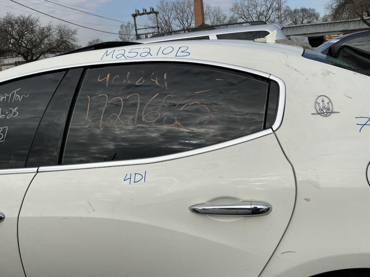 (LOCAL PICKUP ONLY) MASERATI GHIBLI    2016 Driver Left Rear Side Door White BIA
