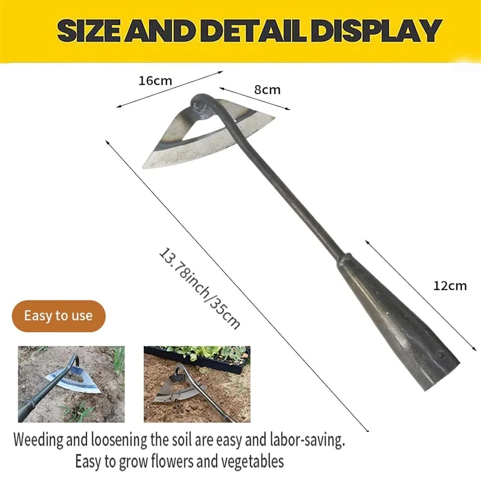 Gardening Tools Hollow Hoe All-Steel Hardened Hollow Hoe Sharp Edge Garden - Image 2 of 4