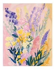 Floral Bouquet Wall Art Poster - Vibrant Impressionist Design