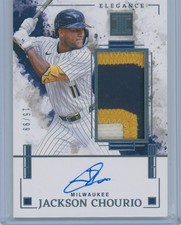 Jackson Chourio 2025 Panini Impeccable Elegance Jersey Autographs /99#EJA-JC