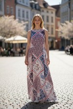 TOMMY HILFIGER Halter Patchwork Womens Sz 4 Young Americans Dress-Red White Blue