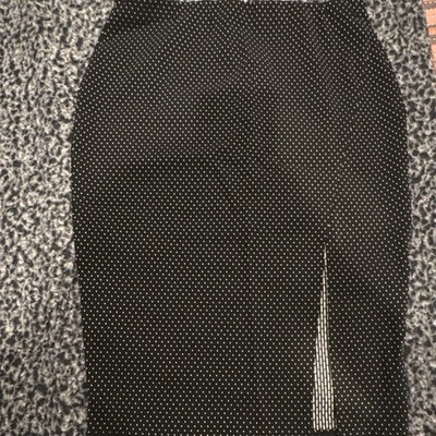 ACTIVE USA Black White Polka Dot Pencil Skirt with Slit Size M