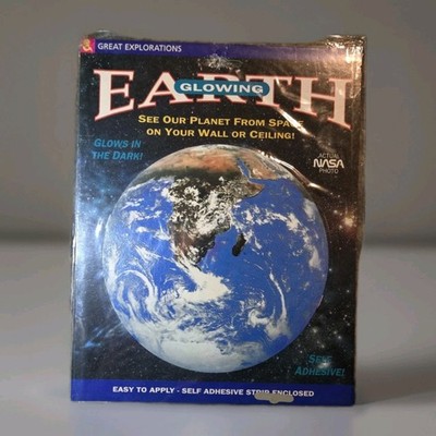 Great Explorations Glowing Earth Wall Adhesive NASA Blue Marble Photo