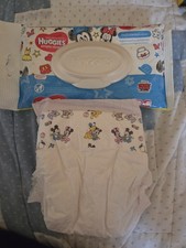 Vintage 1985 Disney Girl Diaper W/Mickey Minnie Huggies Baby Wipes Holder