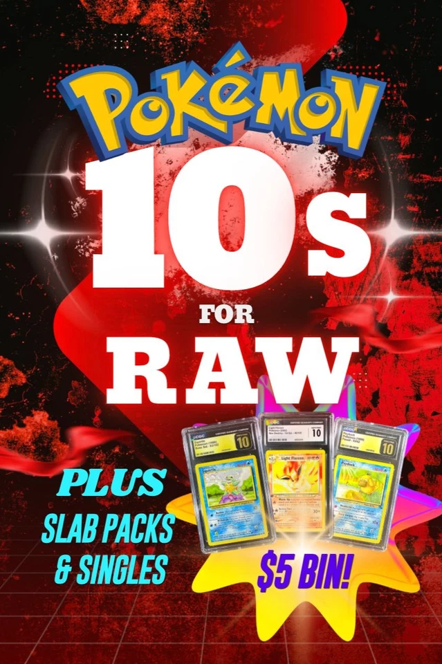 🔥POKEMON🔥 PRISTINE 10's for RAW PRICES 👑😱