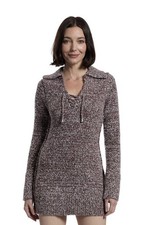 Free People Milena Mini Dress Chocolate Grape Combo M, NWT