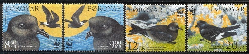 Faroe Islands - 2005 issue - 4 MNH WWF stamps 15.65 cv #458-61 Lot #92