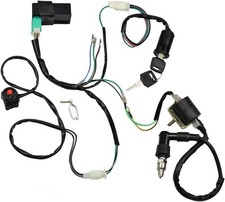Wire Harness 50cc 70cc Rebuild Kit CDI Coil Spark Plug Loom Wiring KXR YZZ