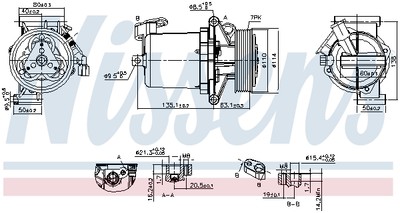 NISSENS 890172 Kompressor, Klimaanlage für NISSAN