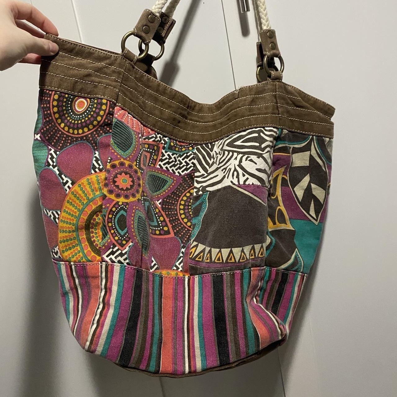 O'Neill Multicolor Patchwork Shoulder Bag with Ro… - image 3