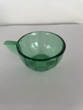 Vintage Akro Agate Child  s Toy Cup Beautiful Dark Blue/Green