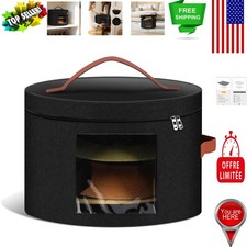 Portable Brimmed Hat Organizer - Stylish Storage Box for Women 16.5" x 10.5" 