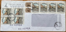ITALY 1979,COVER USED, ADVERTISING, TELECTRON, MULT 10 STAMP, PALACE & FOUNTAIN,