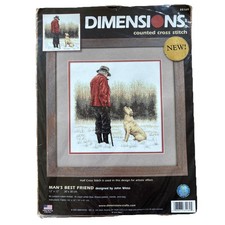 Dimensions MAN'S BEST FRIEND Counted Cross Stitch Kit 35169 NEW