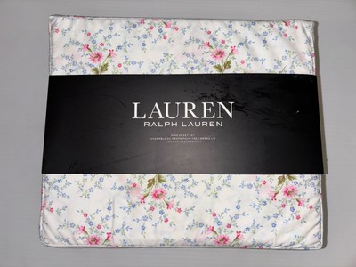 RALPH LAUREN 100% Cotton KING 4PC Daisy Cottage Floral Sheet Set NEW