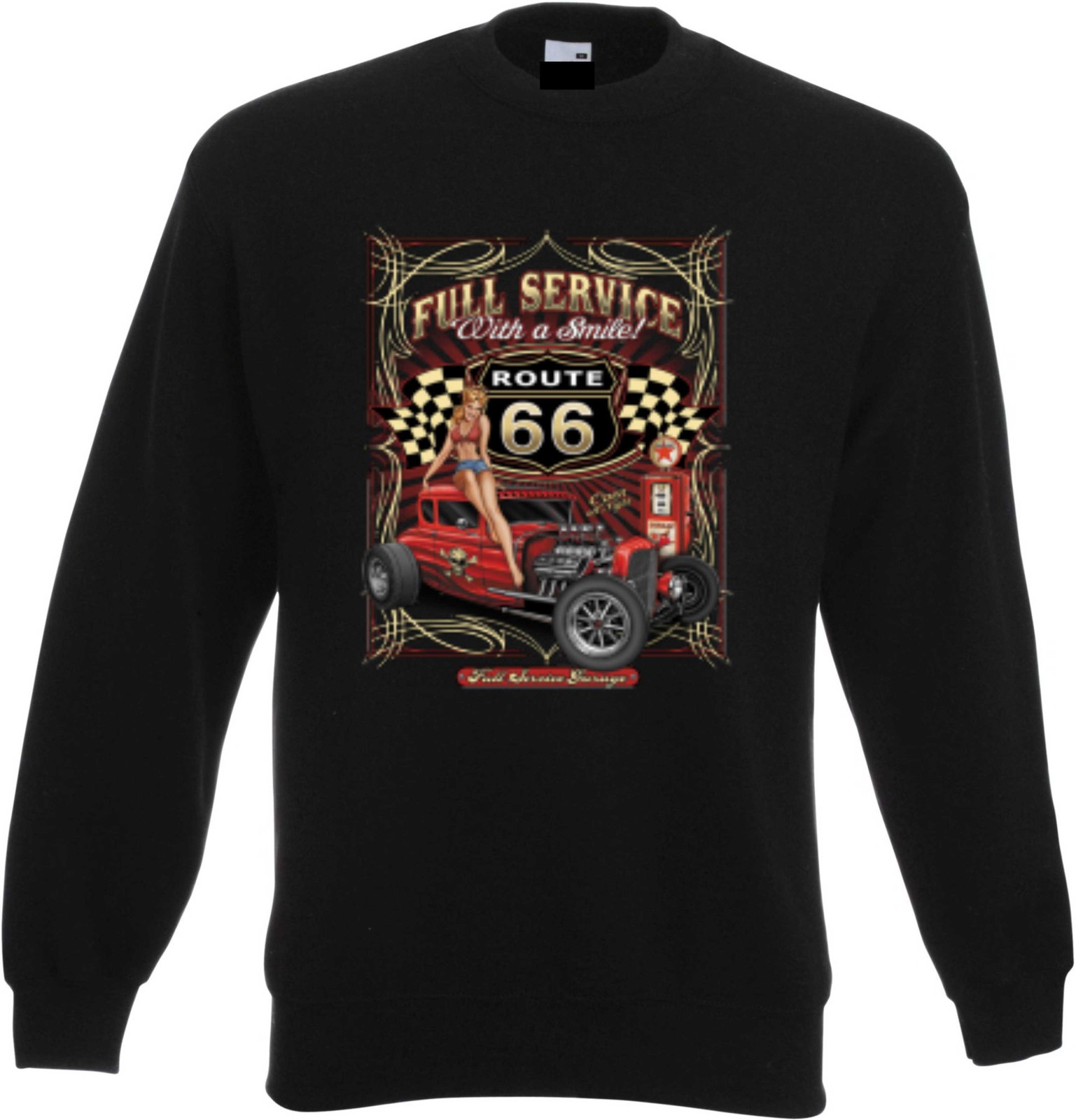 Camicia Da Lavoro Unisex Stile V8 Oldschool Hot Rod, Motivi US Car E Gessato Anni '50