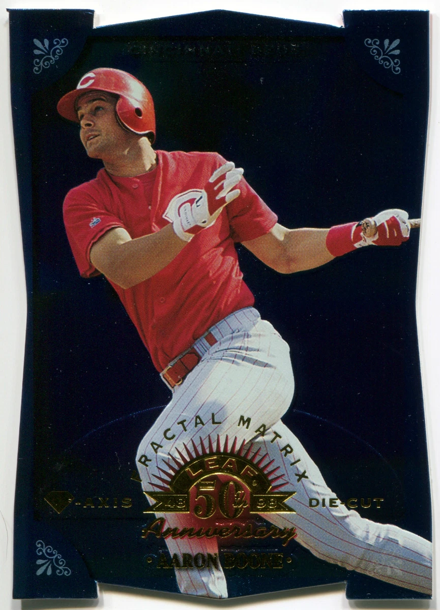 1998 Leaf Fractal Matrix AARON BOONE Diamond Axis Die Cut Rare Reds SP 50