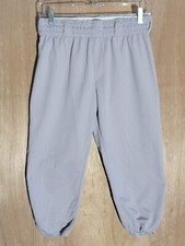 wilson baseball pull on pants youth boys size XL tapered drawstring gray