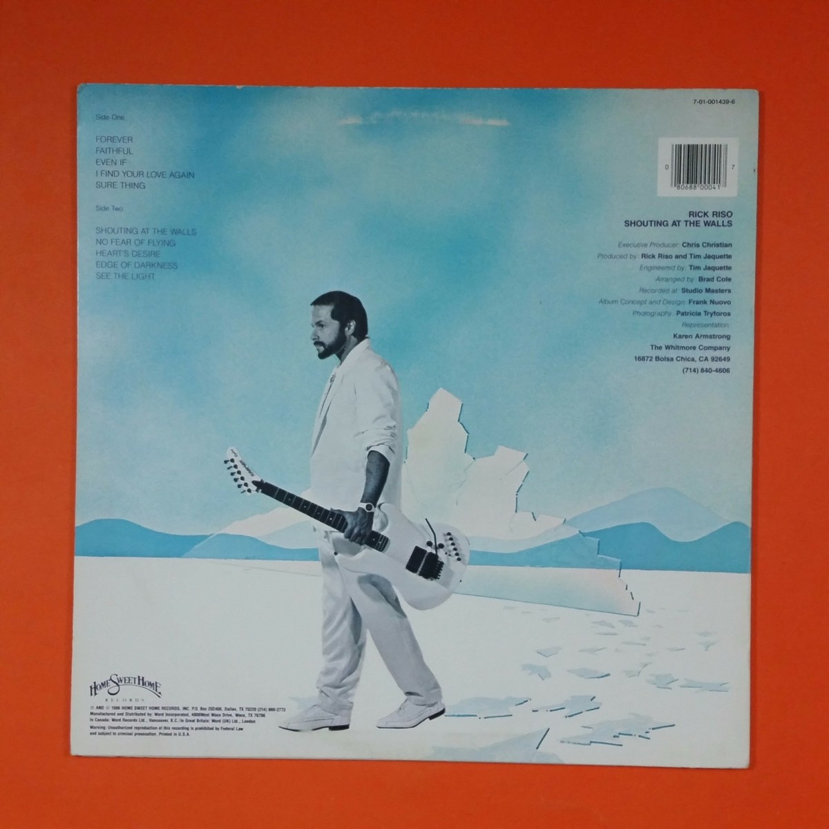 AOR CD リック・リソー/shouting  at  the walls Rick Riso Shouting At The Walls 7-01-001439-6 LP Record Mint